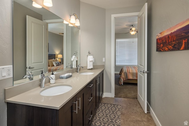 635 W 0470 N, Moab, UT 84532 - bathroom featuring ceiling fan, tile patterned flooring, and vanity