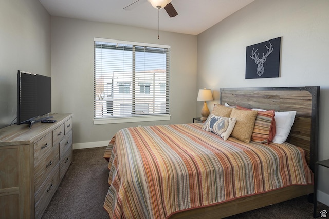 635 W 0470 N, Moab, UT 84532 - bedroom featuring ceiling fan and dark colored carpet