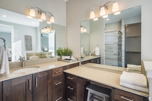 631 W 470 N, Moab, UT 84532 - bathroom featuring walk in shower and vanity