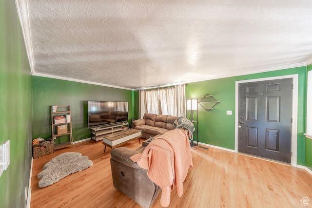 1591 N Marilyn Dr, Syracuse, UT 84075 - living area with baseboards, ornamental molding, and wood finished floors