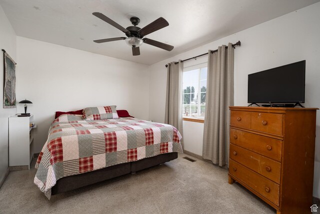 2546 W 1200 N, Roosevelt, UT 84066 - carpeted bedroom with ceiling fan