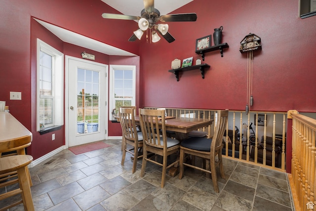 2546 W 1200 N, Roosevelt, UT 84066 - dining room featuring ceiling fan