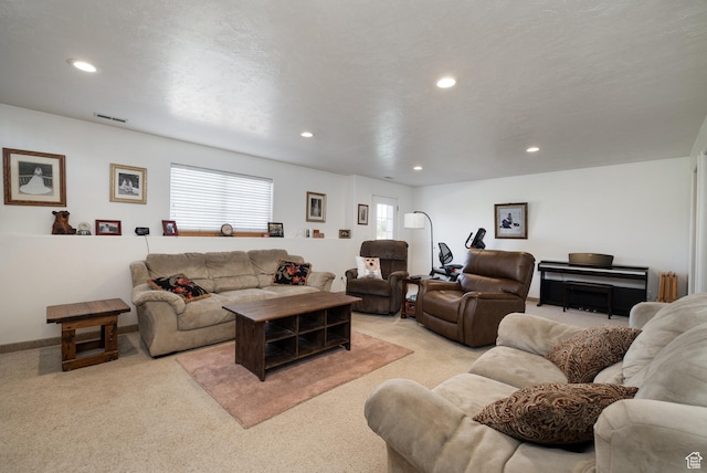 2546 W 1200 N, Roosevelt, UT 84066 - carpeted living room featuring a textured ceiling