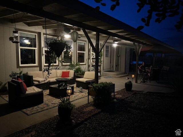 990 S Freedom Way, Big Water, UT 84741 - patio at twilight with outdoor lounge area