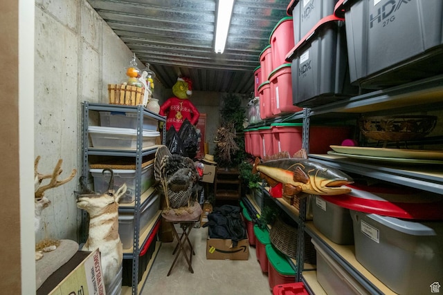 view of storage room