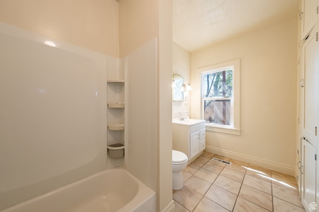 89 W 100 S, Kanab, UT 84741 - full bathroom featuring tile patterned floors, vanity,  shower combination, and toilet
