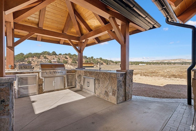 5605 N Johnson Canyon Rd, Kanab, UT 84741 - view of patio / terrace with a gazebo and a sink