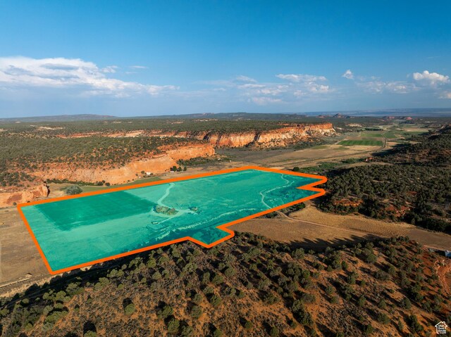 5605 N Johnson Canyon Rd, Kanab, UT 84741 - aerial view of property's location featuring property boundaries highlighted