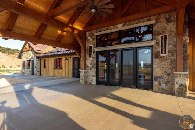 5605 N Johnson Canyon Rd, Kanab, UT 84741 - view of patio / terrace with ceiling fan