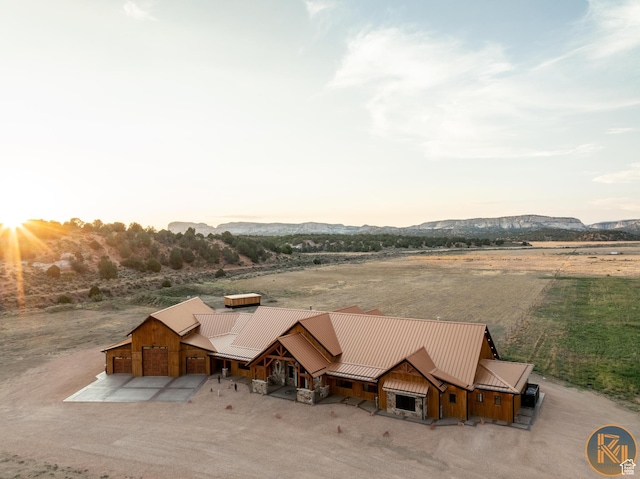 5605 N Johnson Canyon Rd, Kanab, UT 84741 - aerial view at dusk of a view of countryside and a mountain view