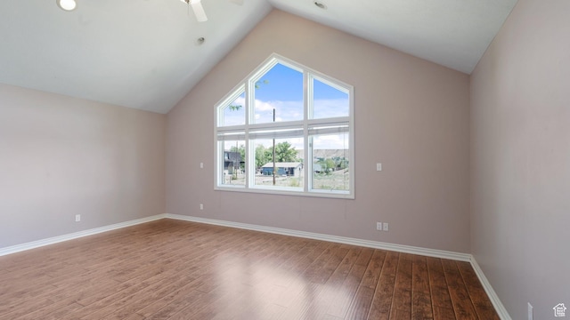 401 N Fairgrounds Rd, Price, UT 84501 - additional living space featuring hardwood / wood-style flooring and vaulted ceiling