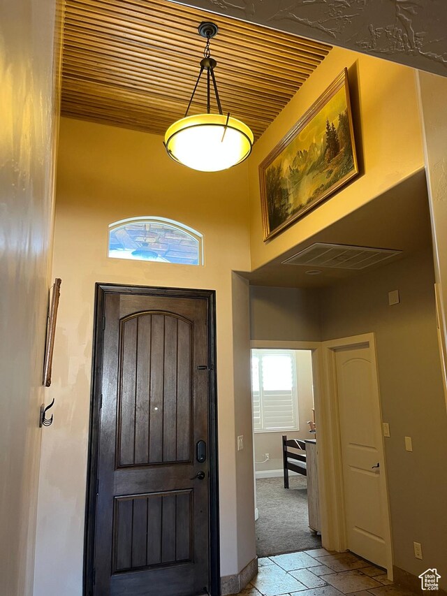 650 N Red Stone Rd Unit 22, Washington, UT 84780 - entryway featuring wooden ceiling, baseboards, and visible vents
