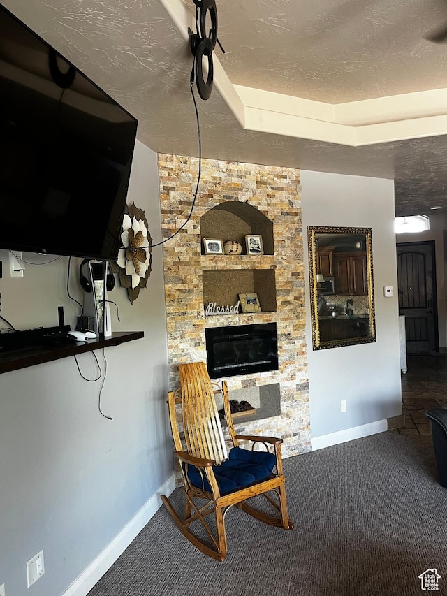 650 N Red Stone Rd Unit 22, Washington, UT 84780 - interior space with carpet, baseboards, and a glass covered fireplace