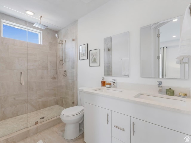 231 S Edison St E Unit 3, Salt Lake City, UT 84111 - bathroom with a stall shower and double vanity
