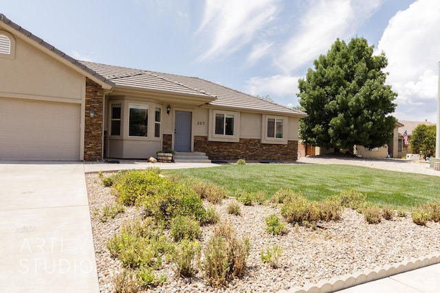 267 N 250 W, La Verkin, UT 84745 - single story home featuring a front lawn, stone siding, and stucco siding