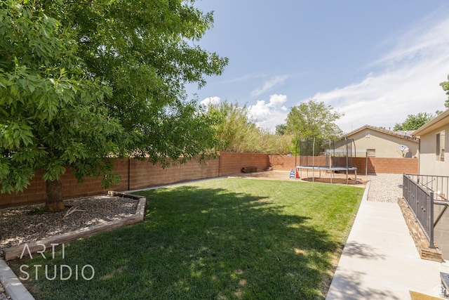 267 N 250 W, La Verkin, UT 84745 - view of yard with a trampoline and a fenced backyard