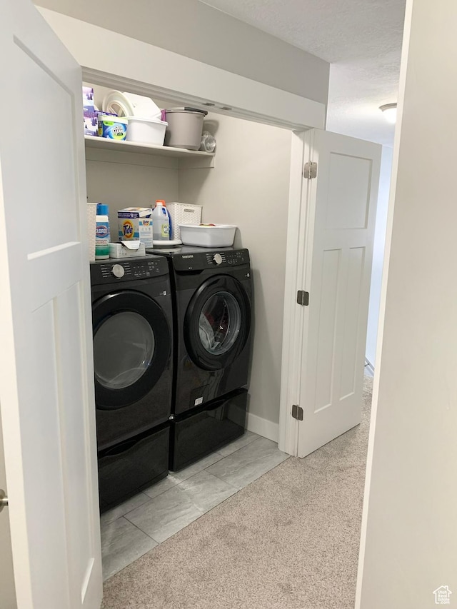 1999 E Abbey Way, Eagle Mountain, UT 84005 - laundry room featuring laundry area, carpet, washing machine and dryer, and baseboards