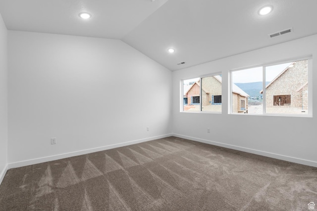1791 N 180 E, Heber City, UT 84032 - carpeted spare room with lofted ceiling, recessed lighting, and baseboards