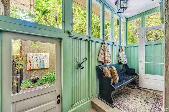 mudroom featuring a healthy amount of sunlight