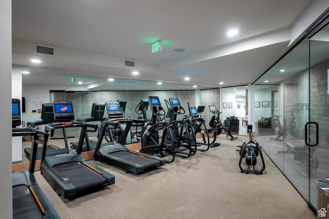 1271 Lowell Ave Unit B-103, Park City, UT 84060 - exercise room with recessed lighting and visible vents