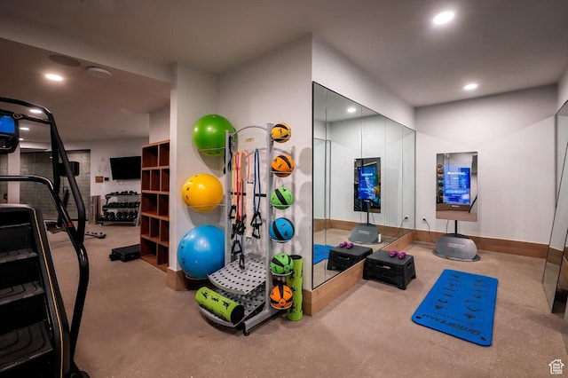 1271 Lowell Ave Unit B-103, Park City, UT 84060 - exercise area with baseboards and recessed lighting