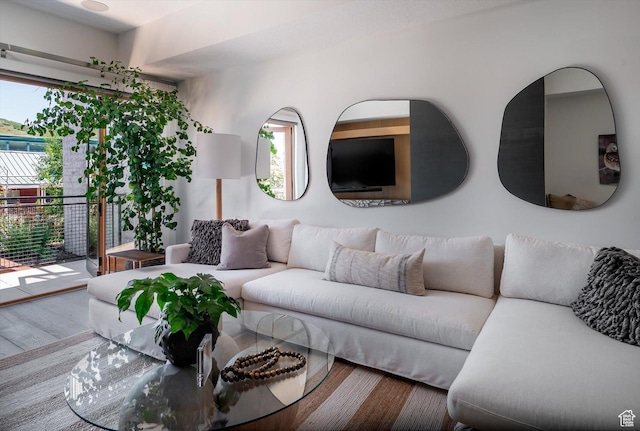 1271 Lowell Ave Unit B-103, Park City, UT 84060 - living room featuring wood finished floors