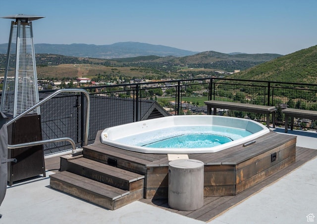 1271 Lowell Ave Unit B-103, Park City, UT 84060 - view of pool featuring a mountain view and an outdoor hot tub