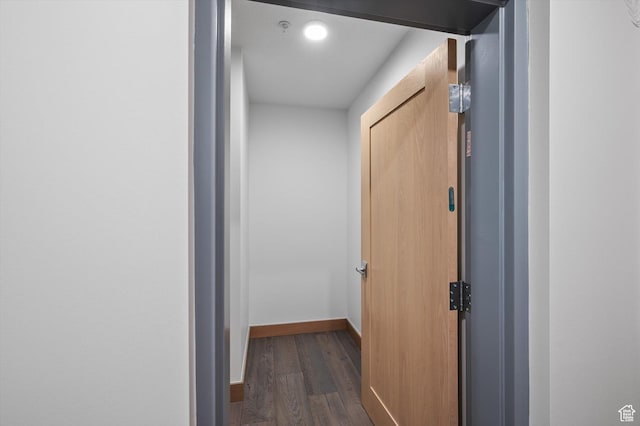 1271 Lowell Ave Unit B-103, Park City, UT 84060 - hallway with dark wood-style floors and baseboards