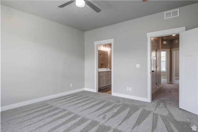 1072 S 2760 E, Spanish Fork, UT 84660 - unfurnished bedroom featuring carpet, connected bathroom, and ceiling fan