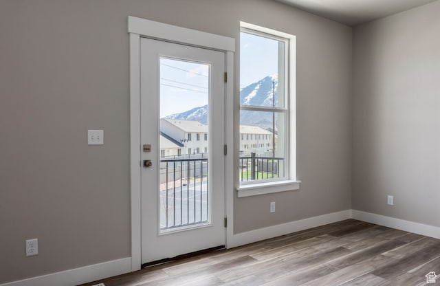 1072 S 2760 E, Spanish Fork, UT 84660 - entryway with a mountain view and light hardwood / wood-style floors