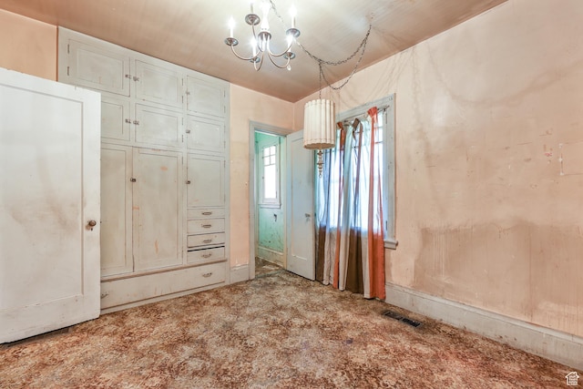 933 W Gentile St, Layton, UT 84041 - interior space with visible vents, carpet floors, and an inviting chandelier
