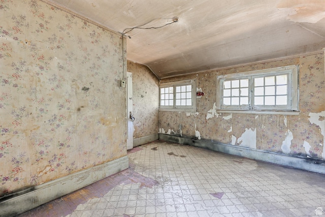 933 W Gentile St, Layton, UT 84041 - unfurnished room with tile patterned floors, baseboards, and wallpapered walls