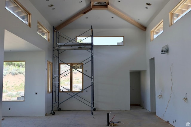 1771 N Chimney Rock Rd Unit 521, Heber City, UT 84032 - interior space featuring high vaulted ceiling and beam ceiling