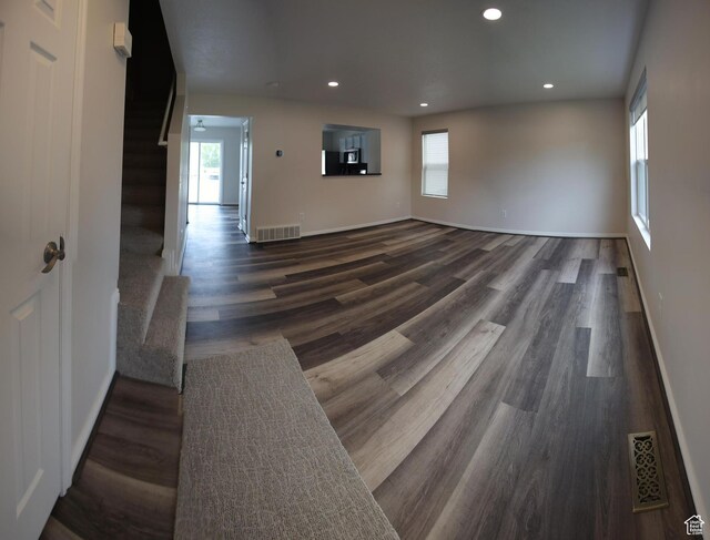 1279 W Culloden Ct, Murray, UT 84123 - living room with a healthy amount of sunlight, stairway, visible vents, and recessed lighting