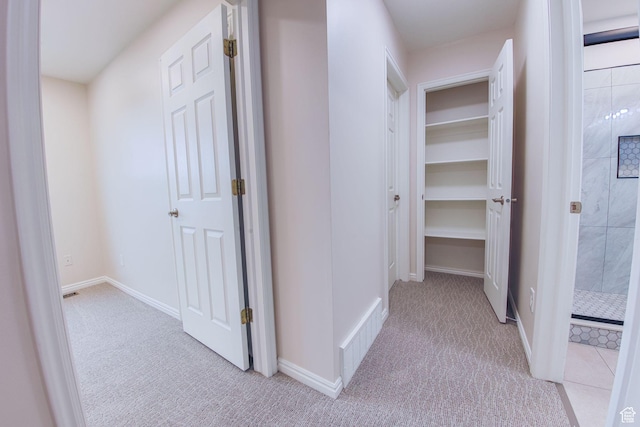 1279 W Culloden Ct, Murray, UT 84123 - corridor featuring baseboards, visible vents, and light colored carpet