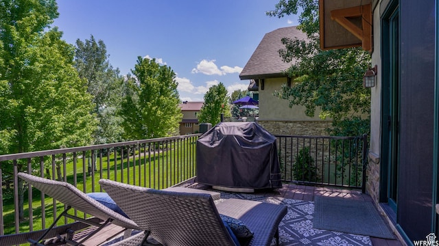 1336 Antibe Ln, Midway, UT 84049 - balcony featuring a grill