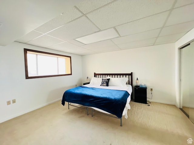 588 W Raspberry Patch Rd, Garden City, UT 84028 - carpeted bedroom with a drop ceiling and baseboards