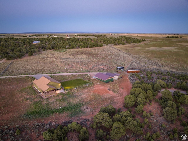 bird's eye view with a rural view