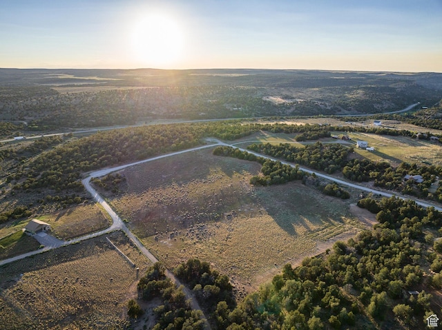 aerial view with a rural view