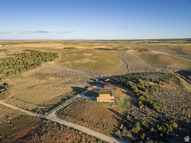 aerial view featuring a rural view