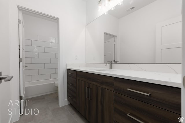 445 N 250 E, La Verkin, UT 84745 - full bath with vanity, toilet, shower / tub combination, and tile patterned flooring