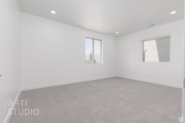 view of carpeted empty room