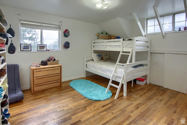 bedroom featuring hardwood / wood-style floors