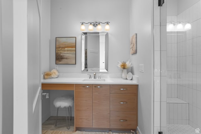 2596 S Gritton St, Hurricane, UT 84737 - bathroom with vanity and a tile shower