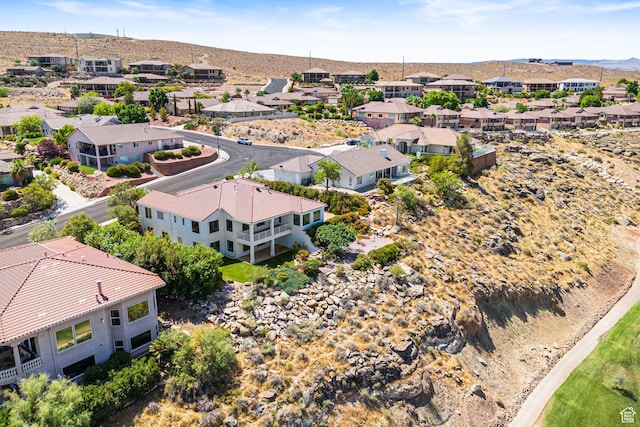 drone / aerial view with a residential view