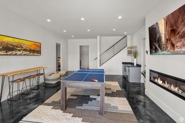view of rec room