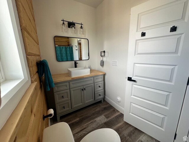 109 Gentle Ben Rd, Fish Haven, ID 83287 - bathroom with wood finished floors, toilet, and vanity