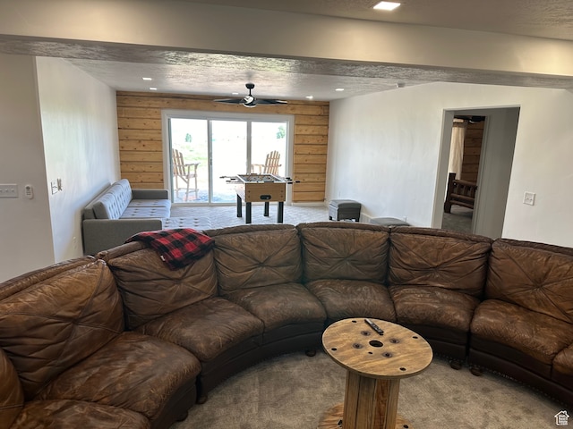 109 Gentle Ben Rd, Fish Haven, ID 83287 - carpeted living room featuring recessed lighting and ceiling fan