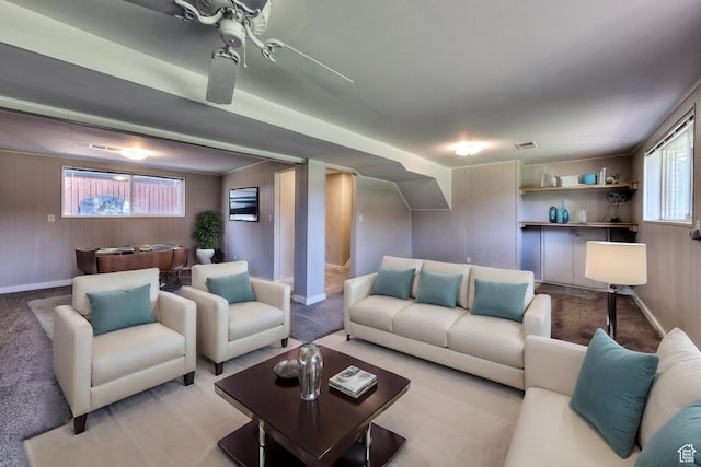 414 W Park Dr W Unit 14, Moab, UT 84532 - living room featuring light colored carpet, visible vents, and baseboards