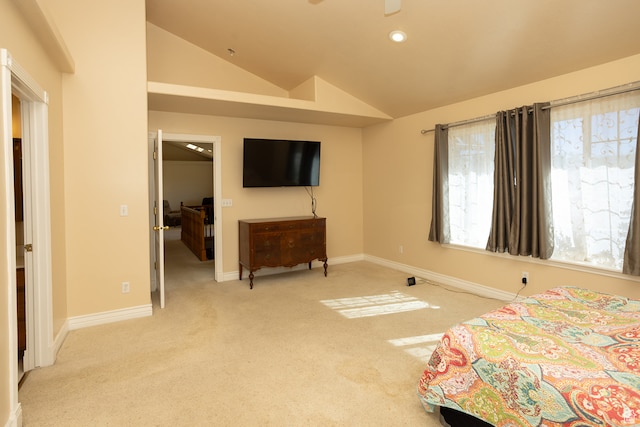 310 S 100 W, Centerfield, UT 84622 - carpeted bedroom with ceiling fan and vaulted ceiling